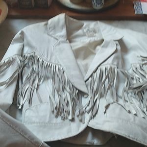 White leather jacket